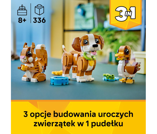 LEGO CREATOR 31382 Urocze zwierzątka: psotny szczeniaczek - 1473431 - zdjęcie 4